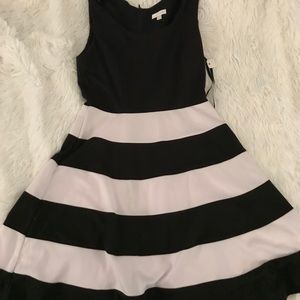 Black and White Skater Dress